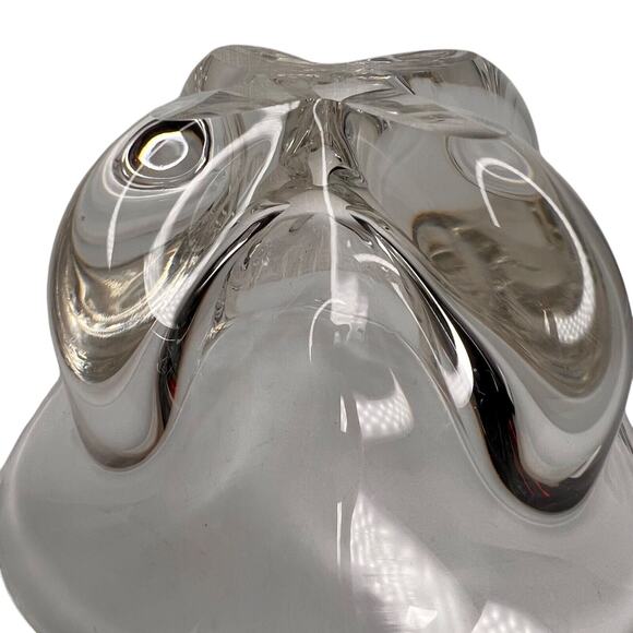 Vintage MCM Swedish Style Crystal Candy Dish Bowl Classic Cross Foot Design - Picture 8 of 12